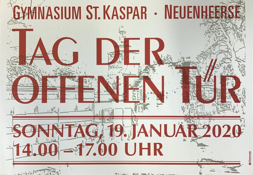 2020 01 05Ankuendigung Tag der offenen TuerPlakat