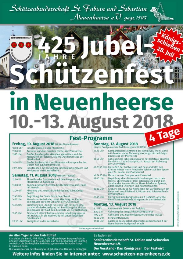 Plakat Schtzenfest 2018 600x848