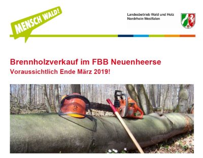 2019 Info Brennholzverkauf Neuenheerse Mrz